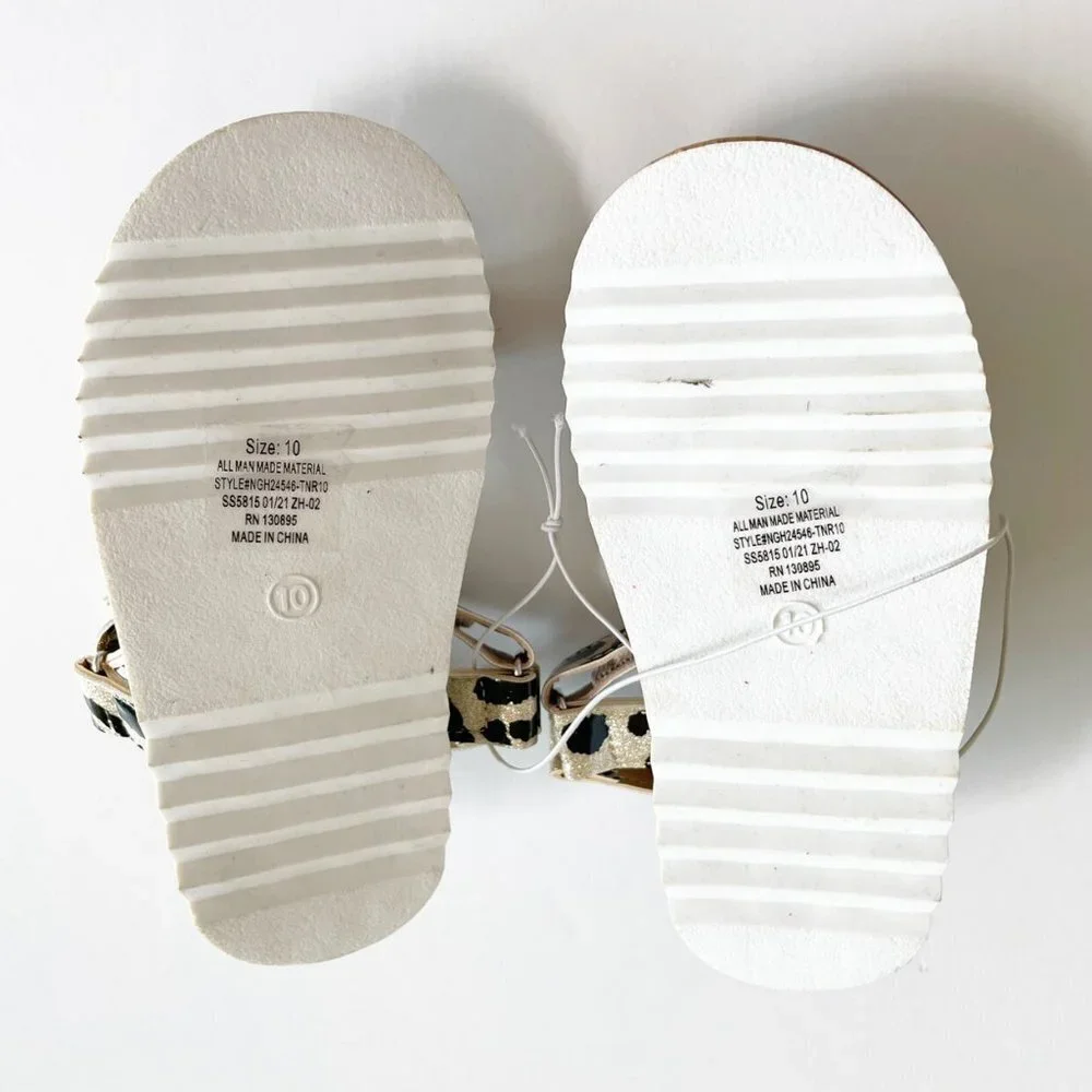 Nicole Miller Ankle Strap Leopard Sandals